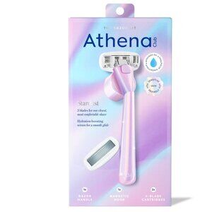 Athena Women's 5 Blade Reusable Razor Kit - Stardust NWT